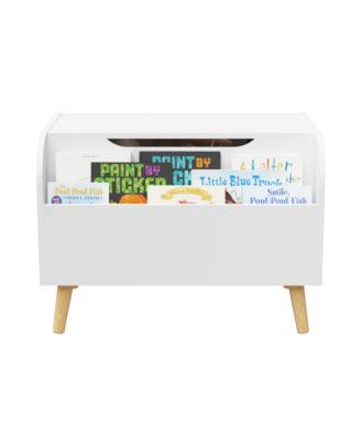 Multipurpose Toy Box with Bookshelf in White (23.62" W x 15.75" D x 17.13" H)
