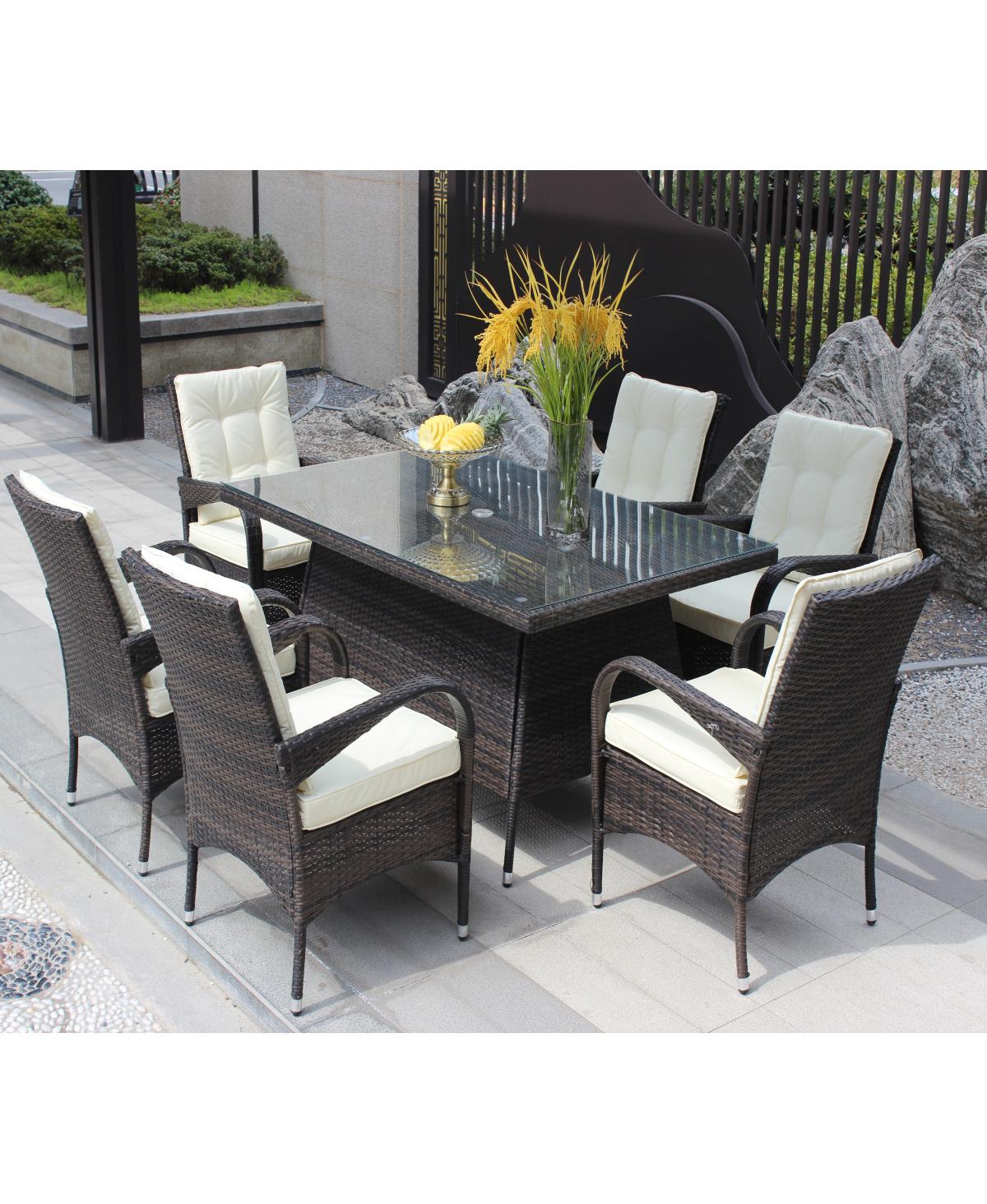 Streamdale 7-Piece Patio Dining Set with Cushions