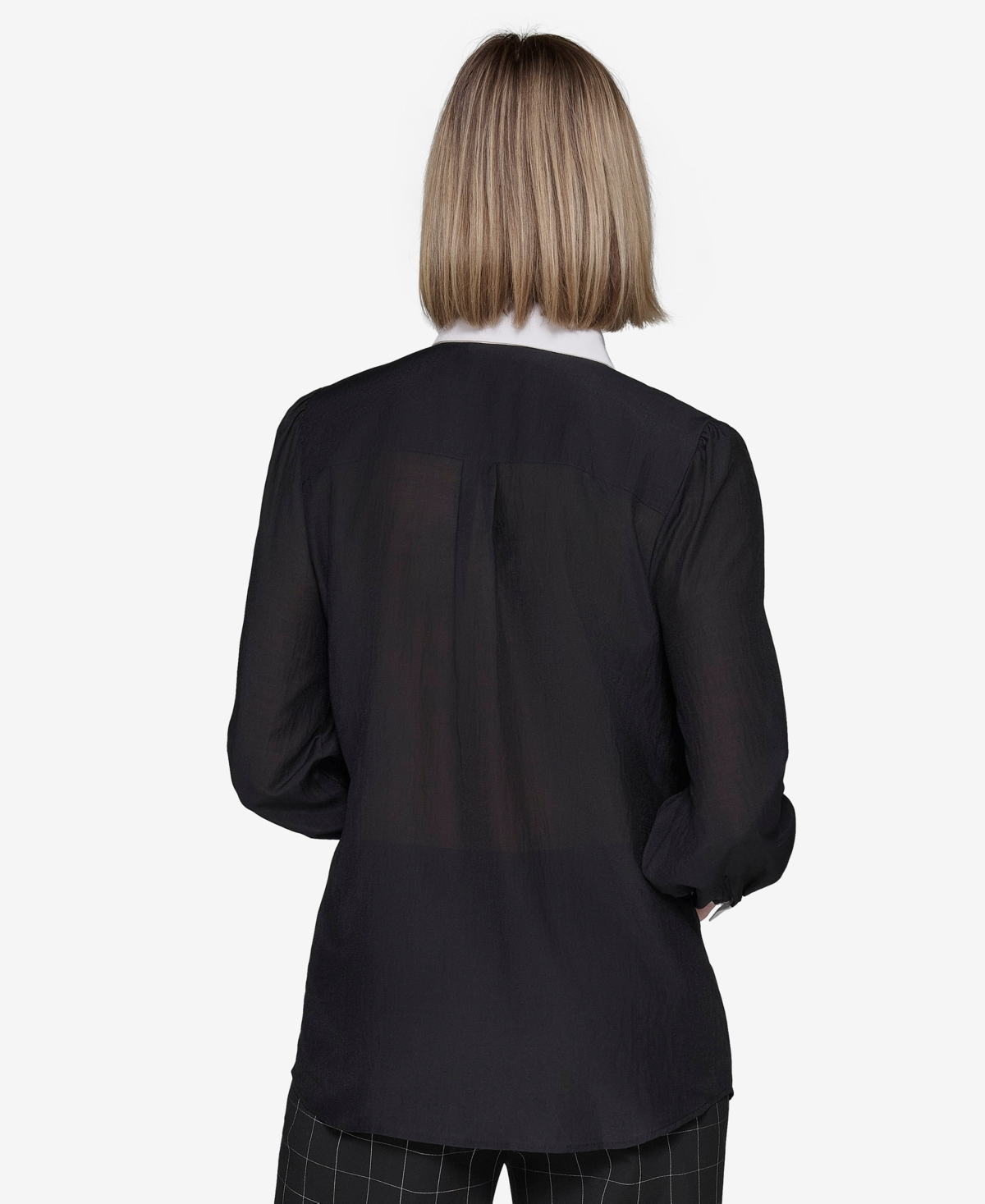 Karl Lagerfeld Paris Women's Pintucked Blouse -sft