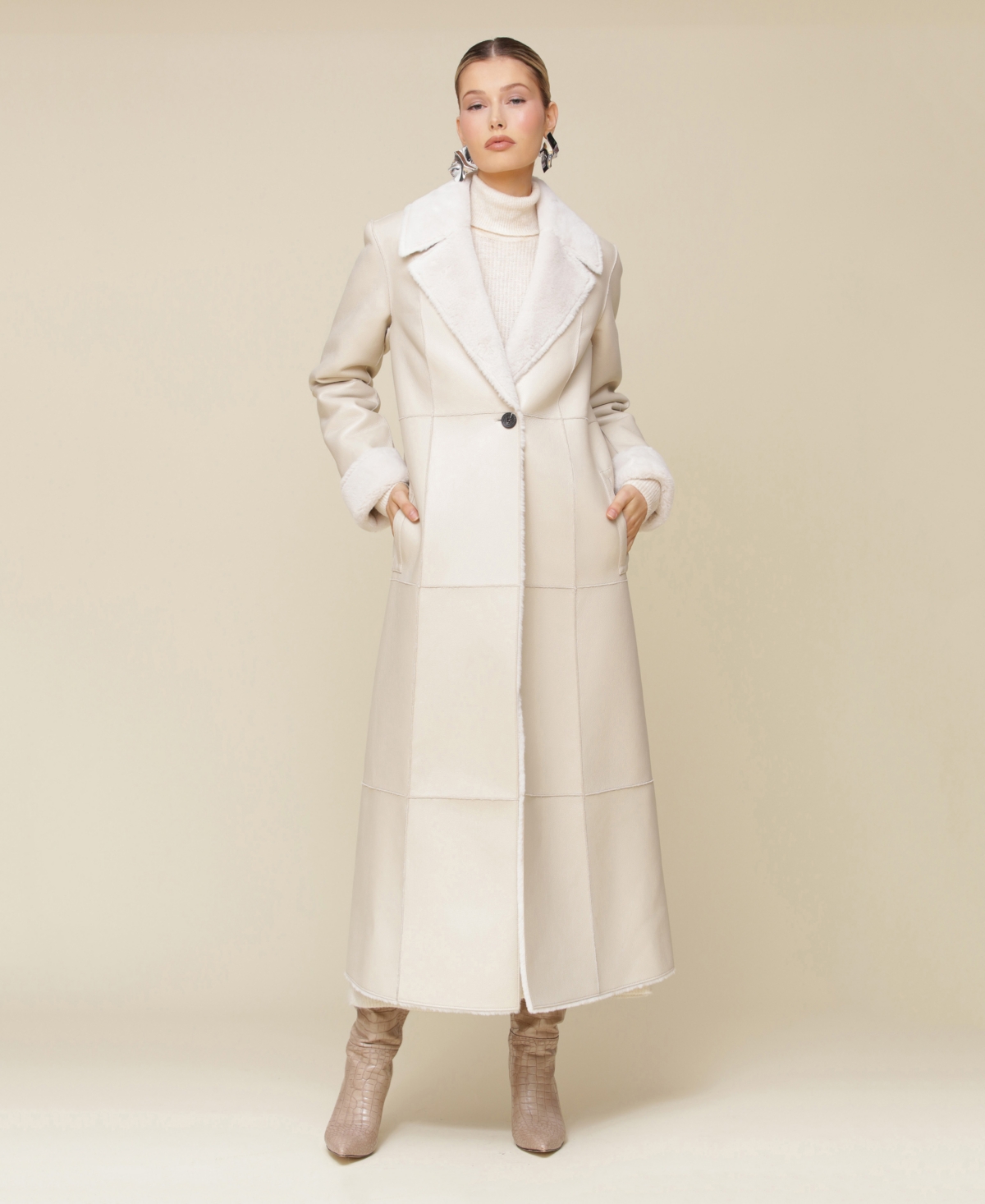 Avec Les Filles Women's Reversible Faux-Leather Coat