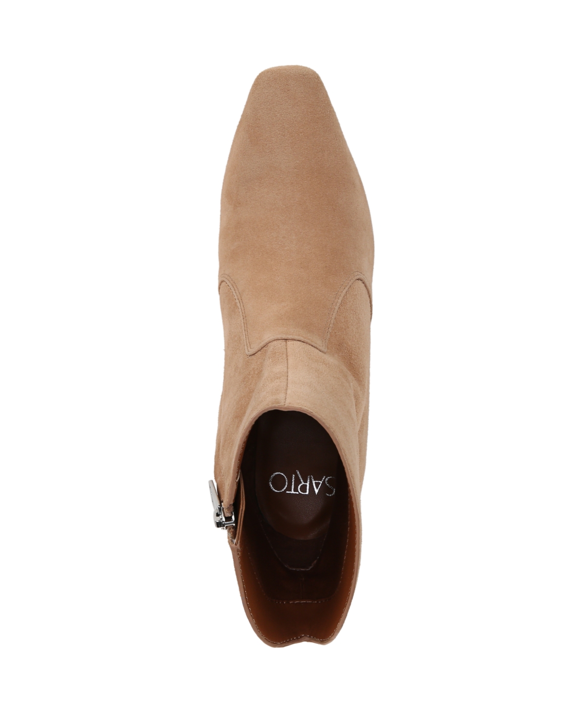 Franco Sarto Sarto By  Women's Alexandria Snipped Toe Kitten Heel Booties In Pastorial Taupe Brown Suede