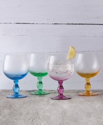 Swirl Gin Glasses, Set of 4