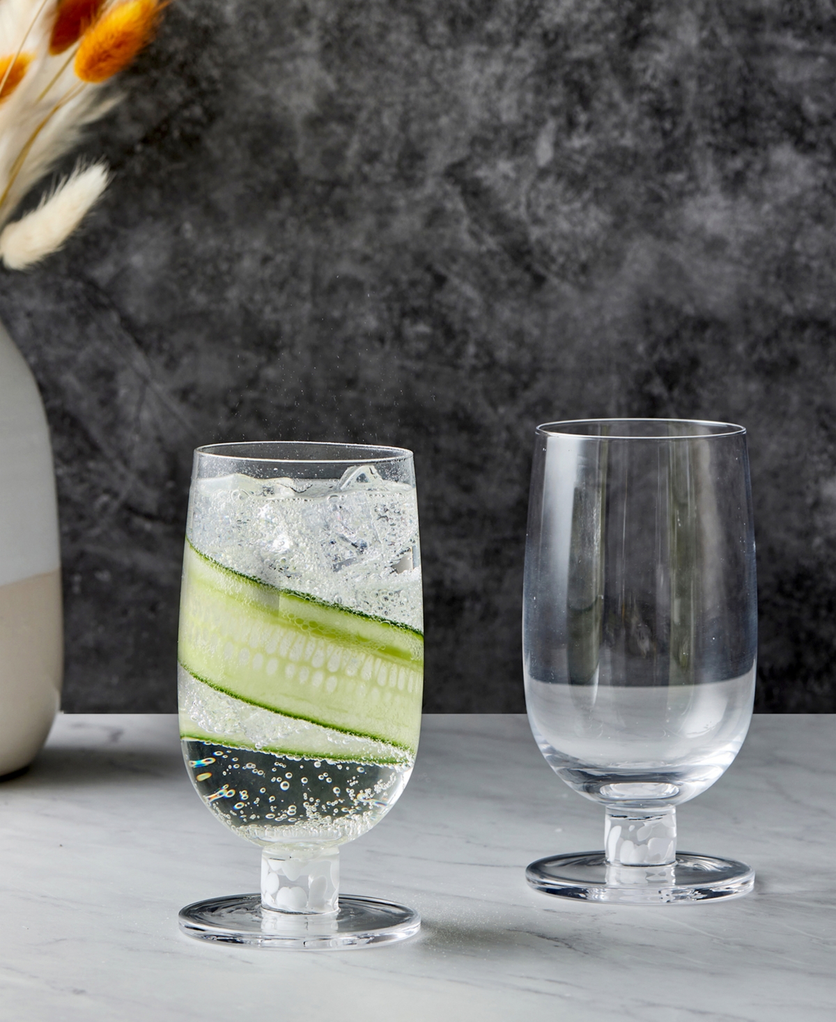 Anton Studio Designs Bjorn Highball Tumblers, Set Of 2 In White