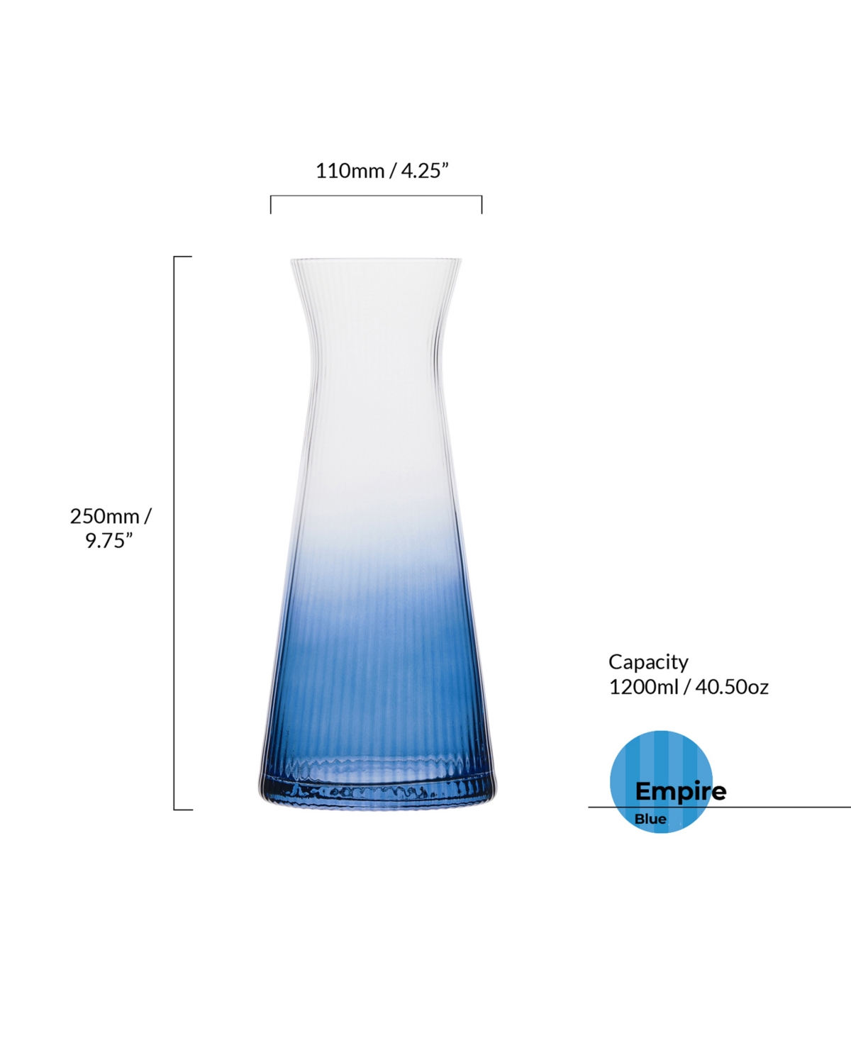 Anton Studio Designs EmpireWater Carafe - Blue