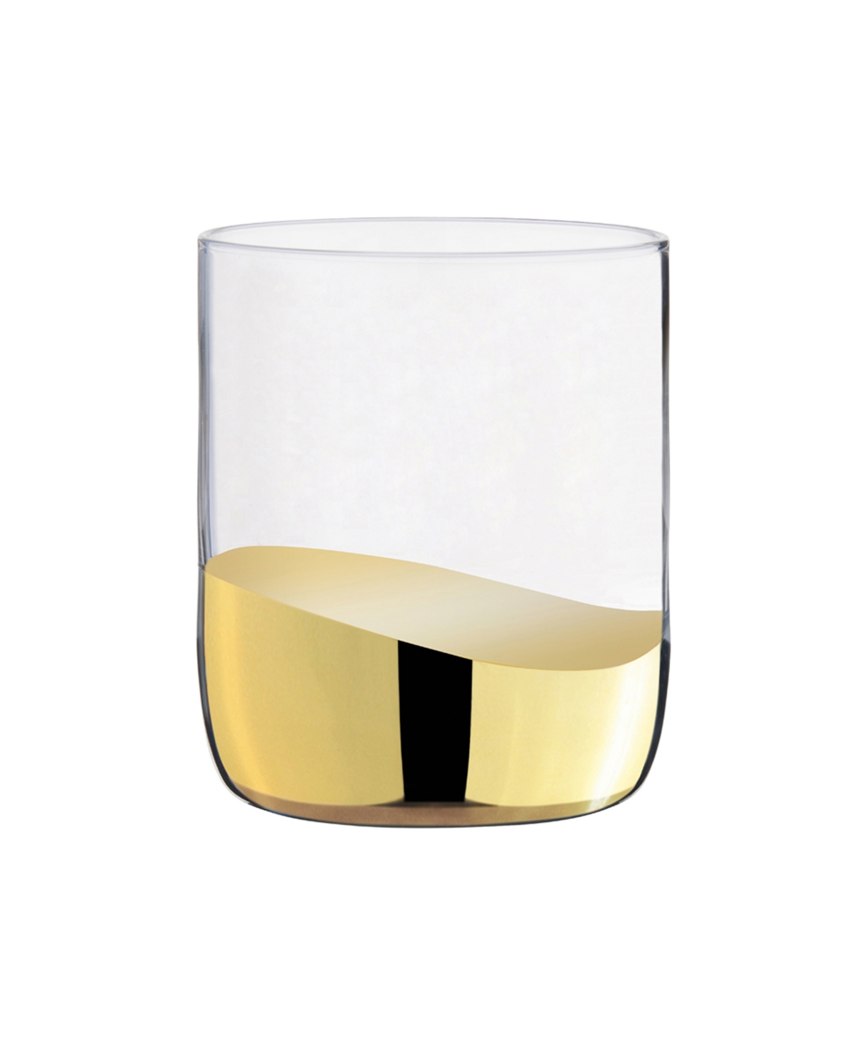 Anton Studio Designs Wave Double Old Fashioned Tumblers, Set Of 2 In Gold