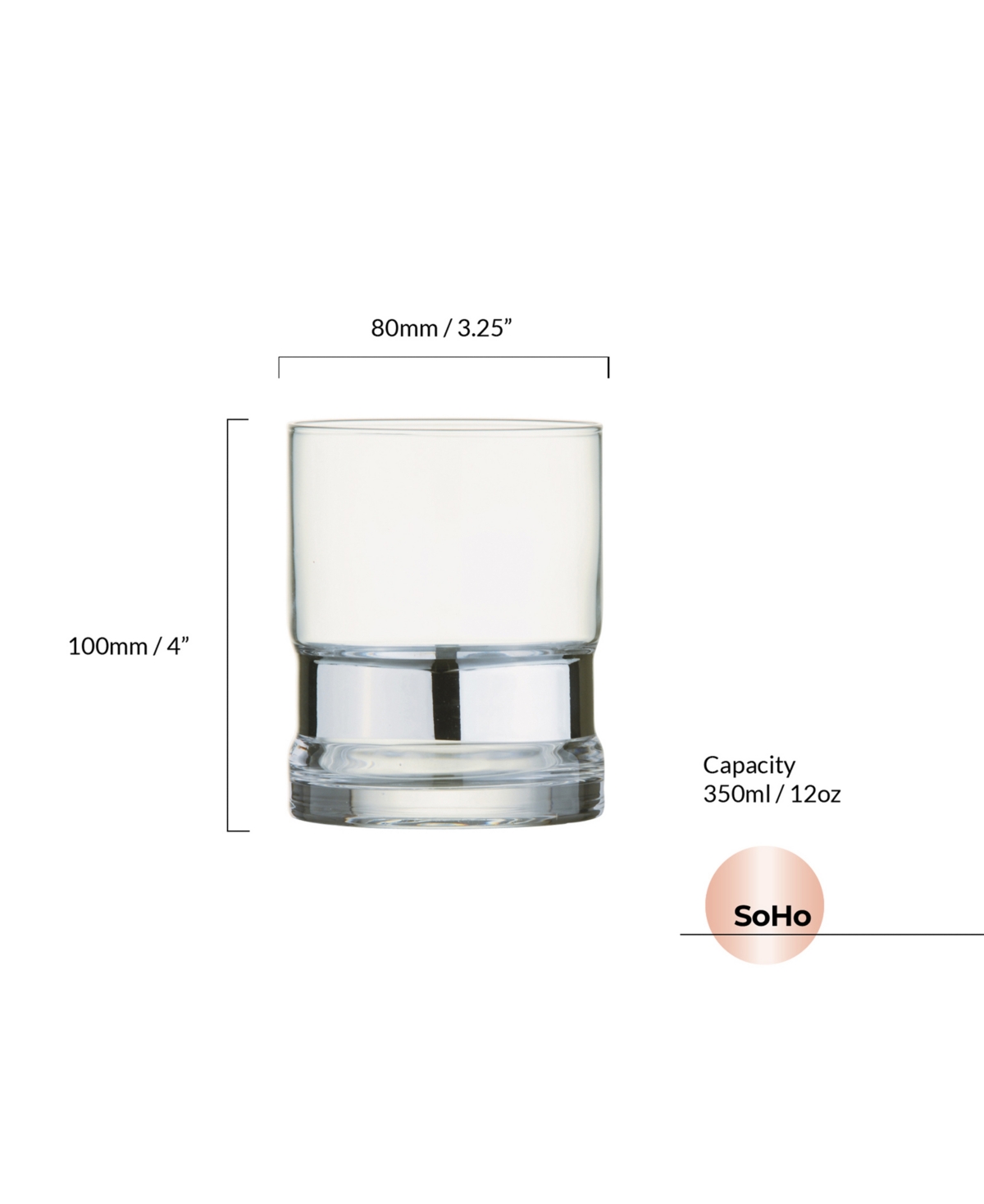 Anton Studio Designs Soho Double Old Fashioned Tumblers, Set Of 2 In Silver