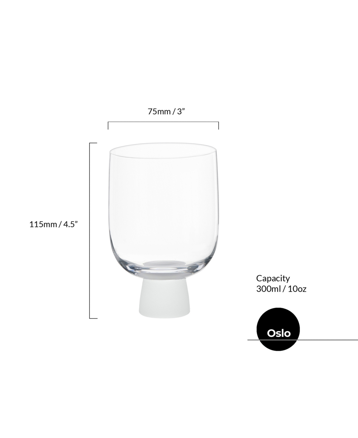 Anton Studio Designs Oslo Double Old Fashioned Tumblers Frost, Set Of 2 In Clear