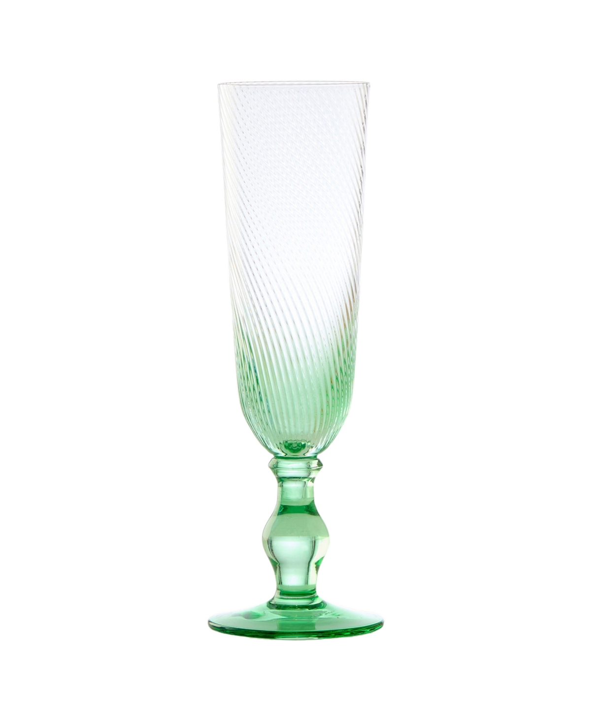 Anton Studio Designs Swirl Champagne Flutes, Set Of 4 In Multicolor