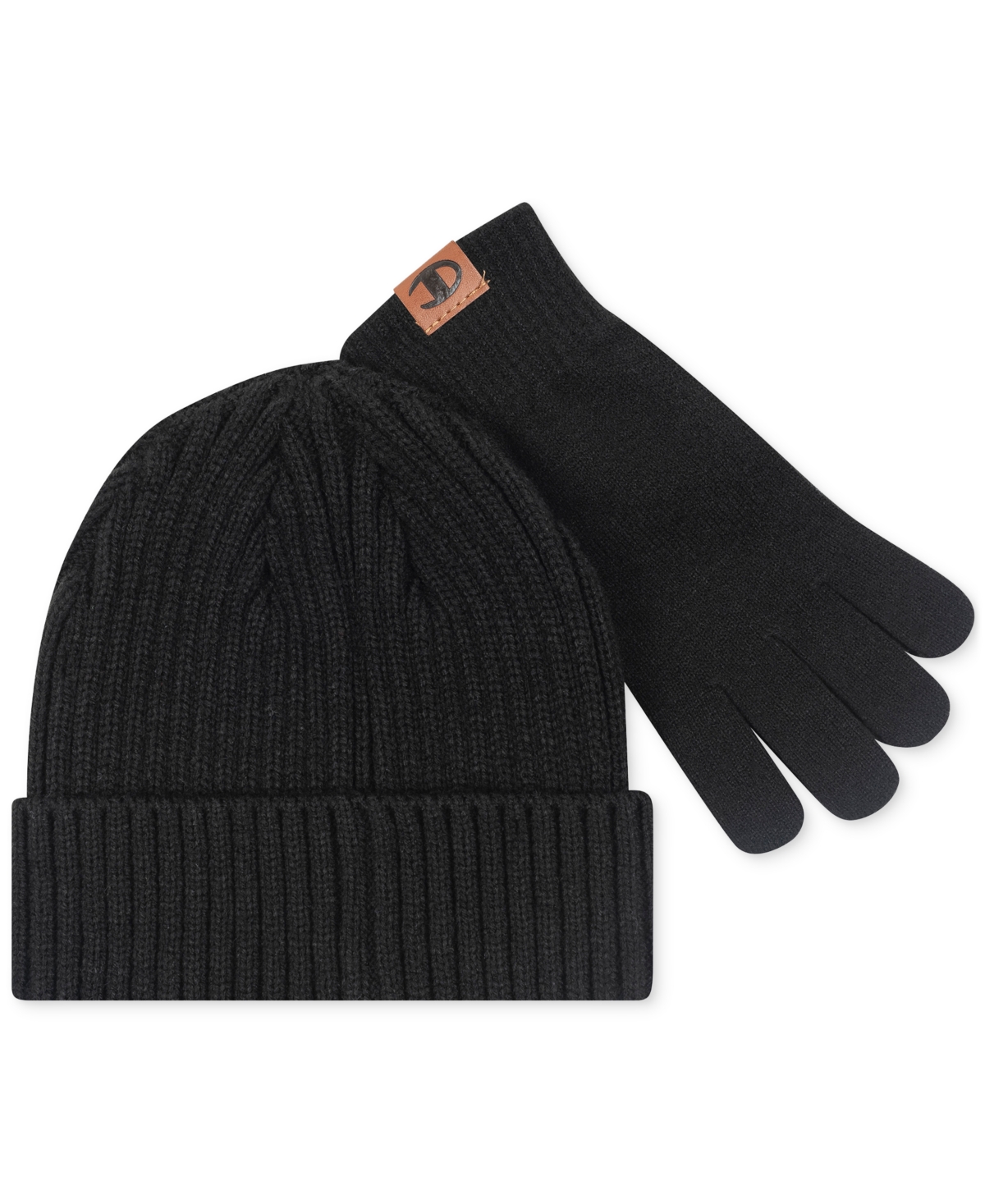 Champion Men's Shift 2-Pc. Ribbed-knit Beanie & Gloves Set