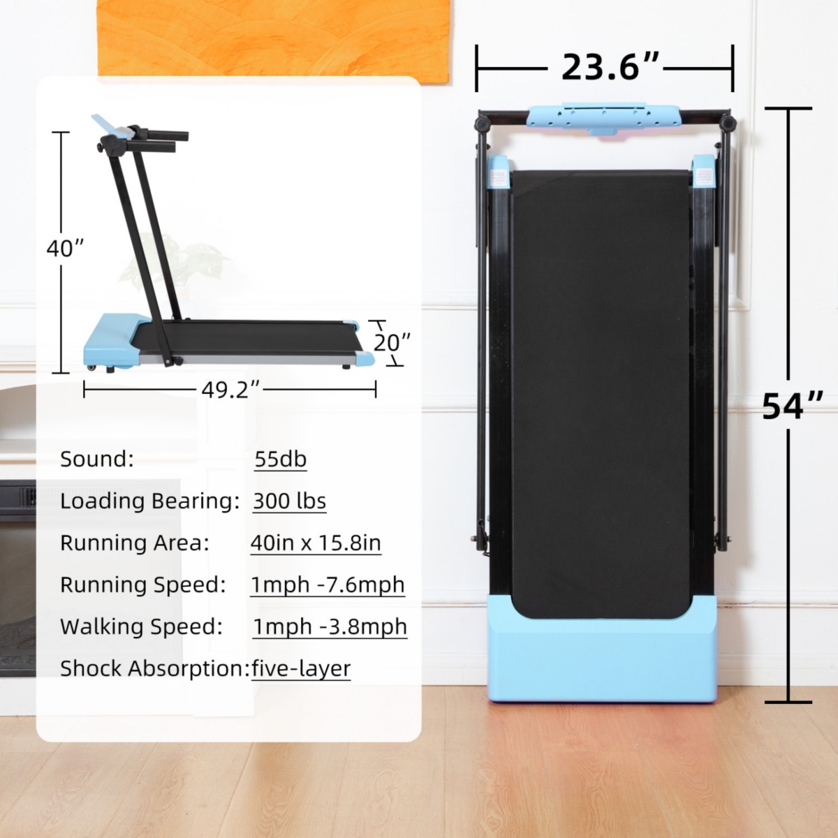 Streamdale Furniture Treadmills for Home, Treadmill with Led for Walking & Running