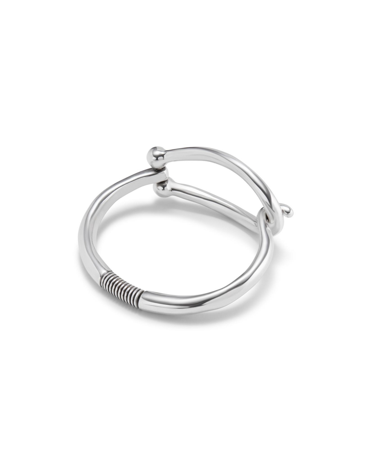 Unode50 Rectangular Central Link Rigid Bracelet In Silver