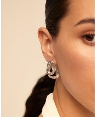 Metal Clad Hoop Earring