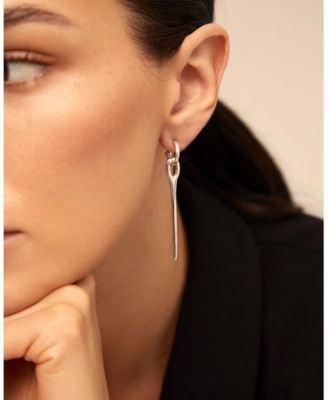 Metal Sterling Silver Clad Mismatch Earrings