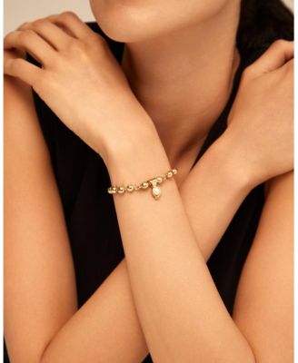 Sterling Silver and 18k Gold Multiple Beads Bracelet