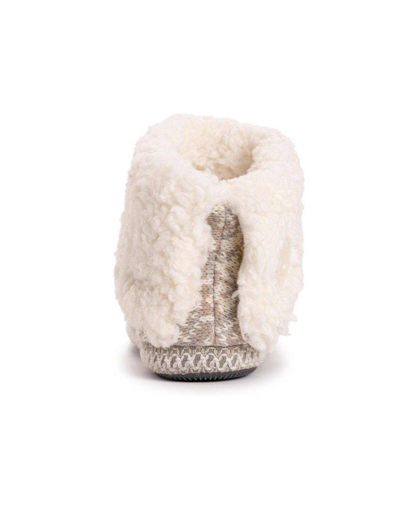 Женские тапочки MUK LUKS Melinda Cuff Boot Faux-Fur, цвет: Серый — фото 2