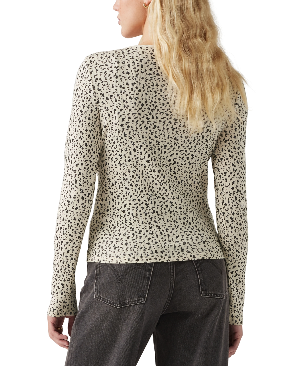 Levi's Rib-Knit Honey Long-Sleeve Logo Tee