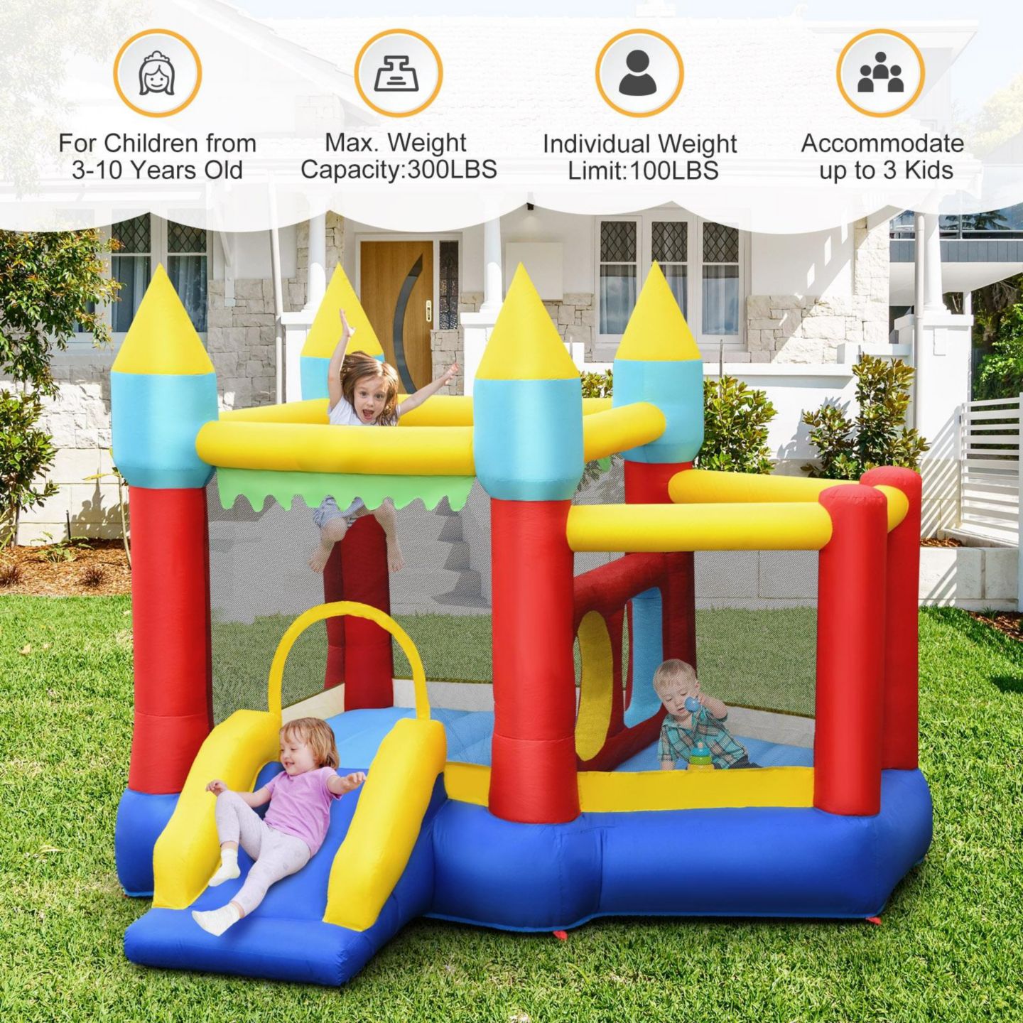Детская игрушка GOUUN Inflatable Bounce Slide Jumping Castle Without Blower — фото 3