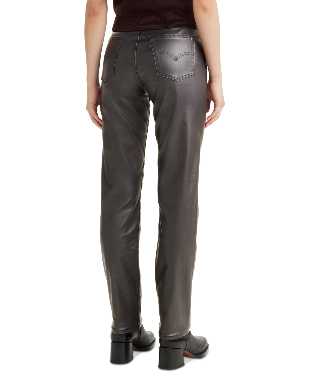 Levi's Women's 724 Coated High Rise Straight-leg Jeans In Shine Til