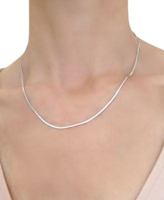 14k Gold Necklace, 18 Flat Herringbone Chain (1-1/4mm)