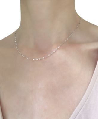 16" Mirror Link Chain (1-1/2mm) in 14K White or Rose Gold