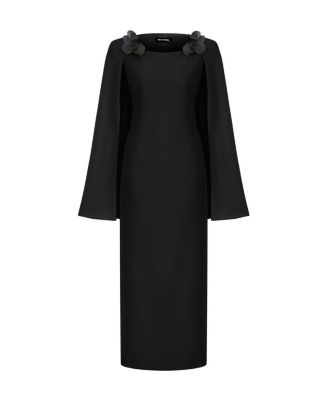 Women's Cape Sleeve Maxi Dress