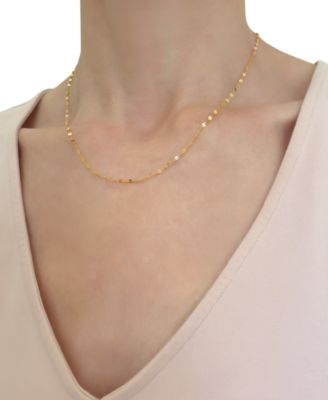 18" Mirror Link Chain (2mm) in 14K Gold
