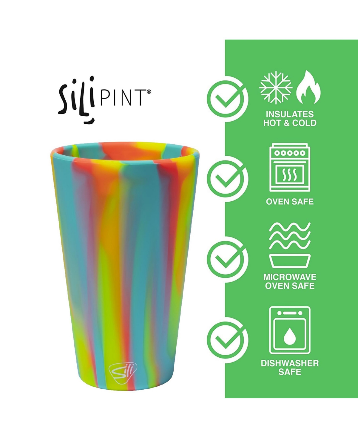 Silipint Pint Glasses: 4 pk - (2) Aurora & (2) Sugar Rush - Spring 2023 - Aurora  sugar rush