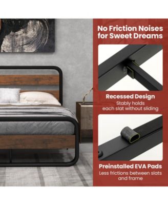 Arc Platform Bed with Headboard and Footboard