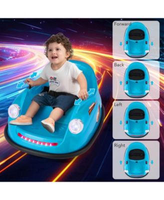 Ride on Bumper Car for Kids with Remote Control 360 Degree Spin LED Light