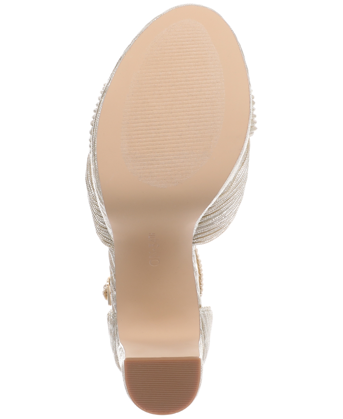 On 34th Sabinaa Platform Sandals, Created For Macy's In Gold Fabric