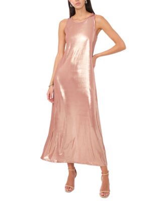 Vince Camuto - Women's Glossy Keyhole-Back Maxi Dress