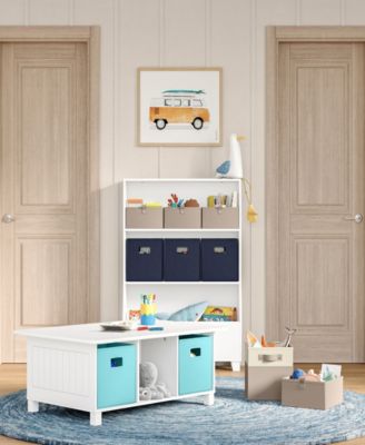 Kids Bookcase with Toy Organizer
