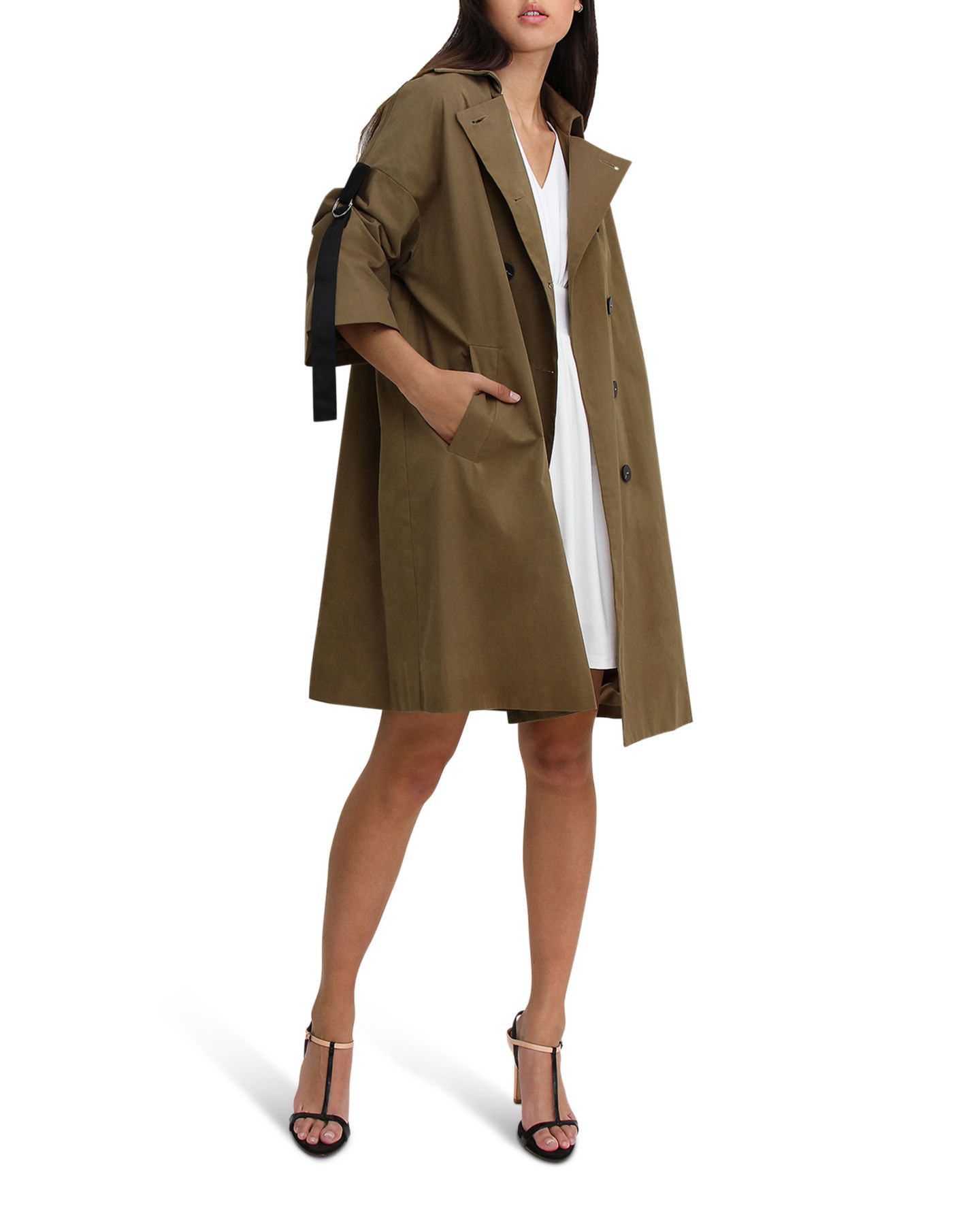 Женское пальто Belle & Bloom Russian Romance Oversized Trench, цвет: Коричневый — фото 2