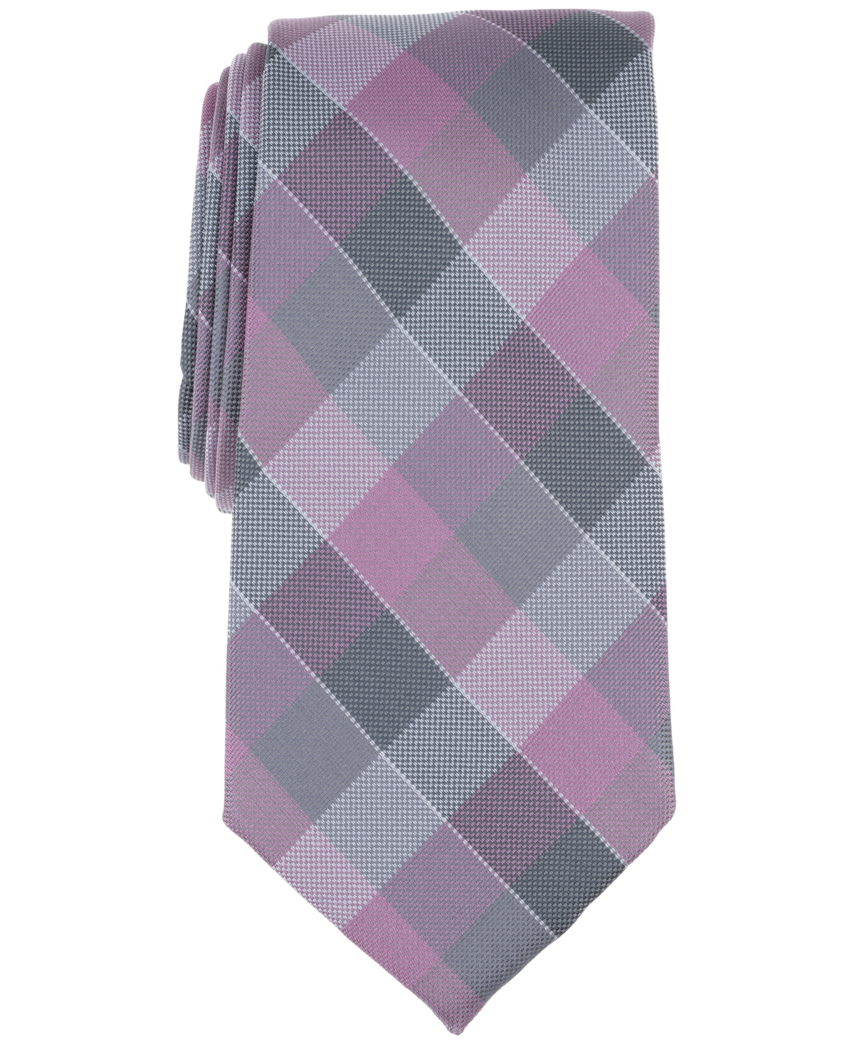 Shop Michael Kors Men's Monton Plaid Tie In Grey
