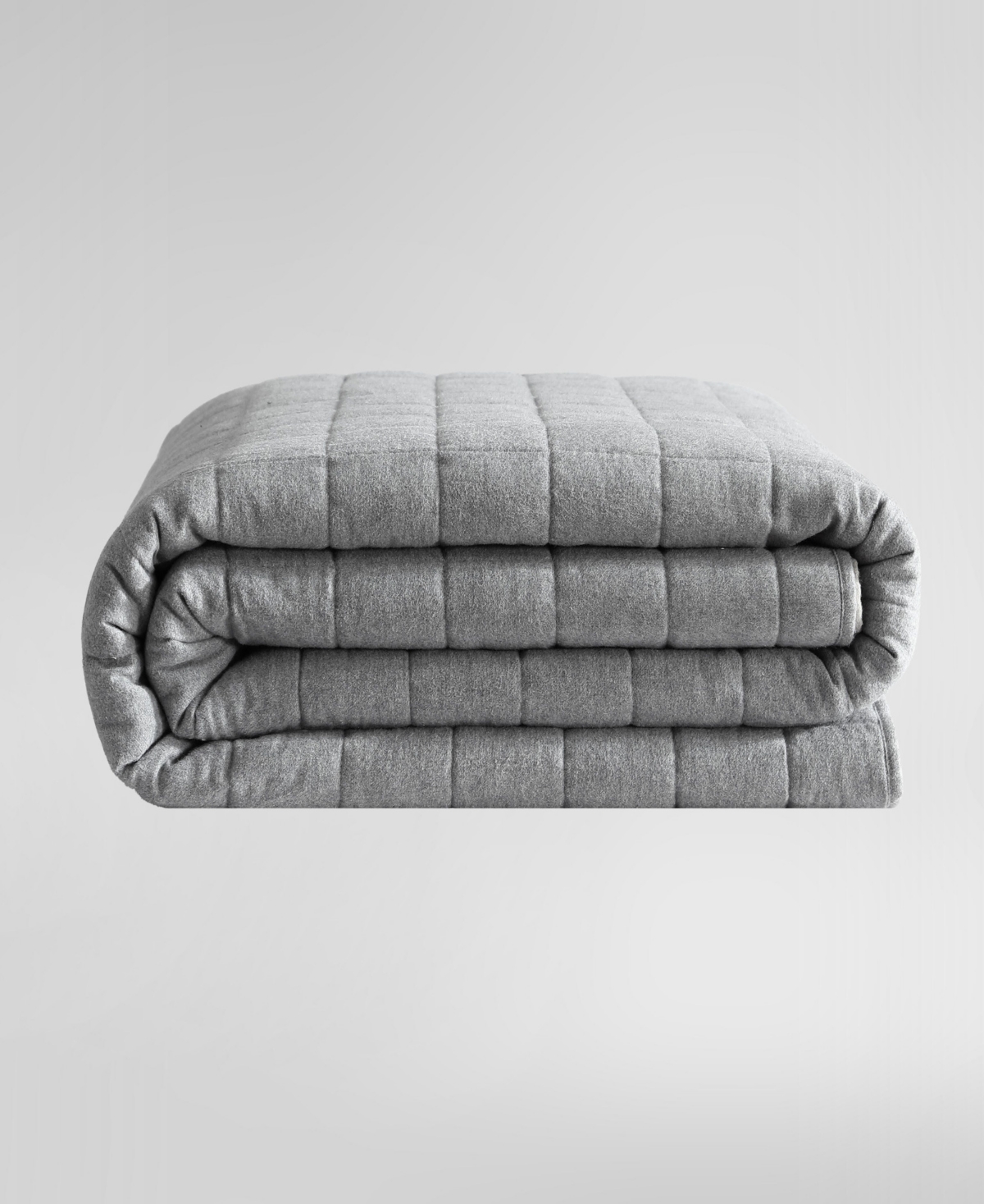 Calvin Klein Melange Flannel Quilt, Queen In Silver Grey