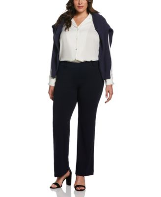 Plus Size Stretch Crepe Classic Fit Pants