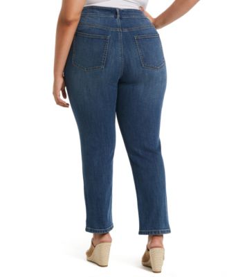 Plus Size Modern Fit Straight Leg Ankle Jeans