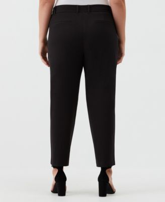 Plus Size Straight Leg Ankle Pants