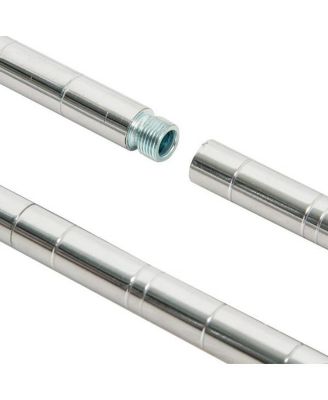 5-Tier NSF-Certified Steel Wire Shelving with Wheels - Chrome