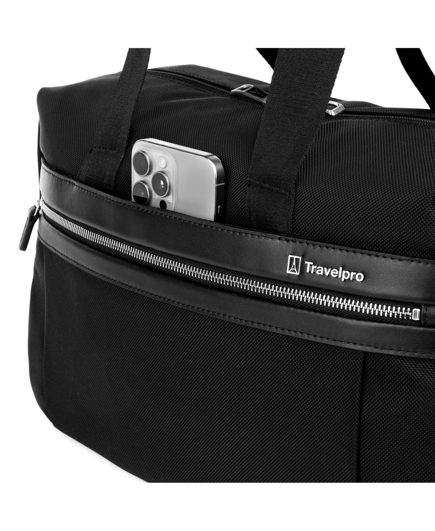 Сумка Travelpro Platinum Elite UnderSeat Tote, цвет: Теневой чёрный — фото 3