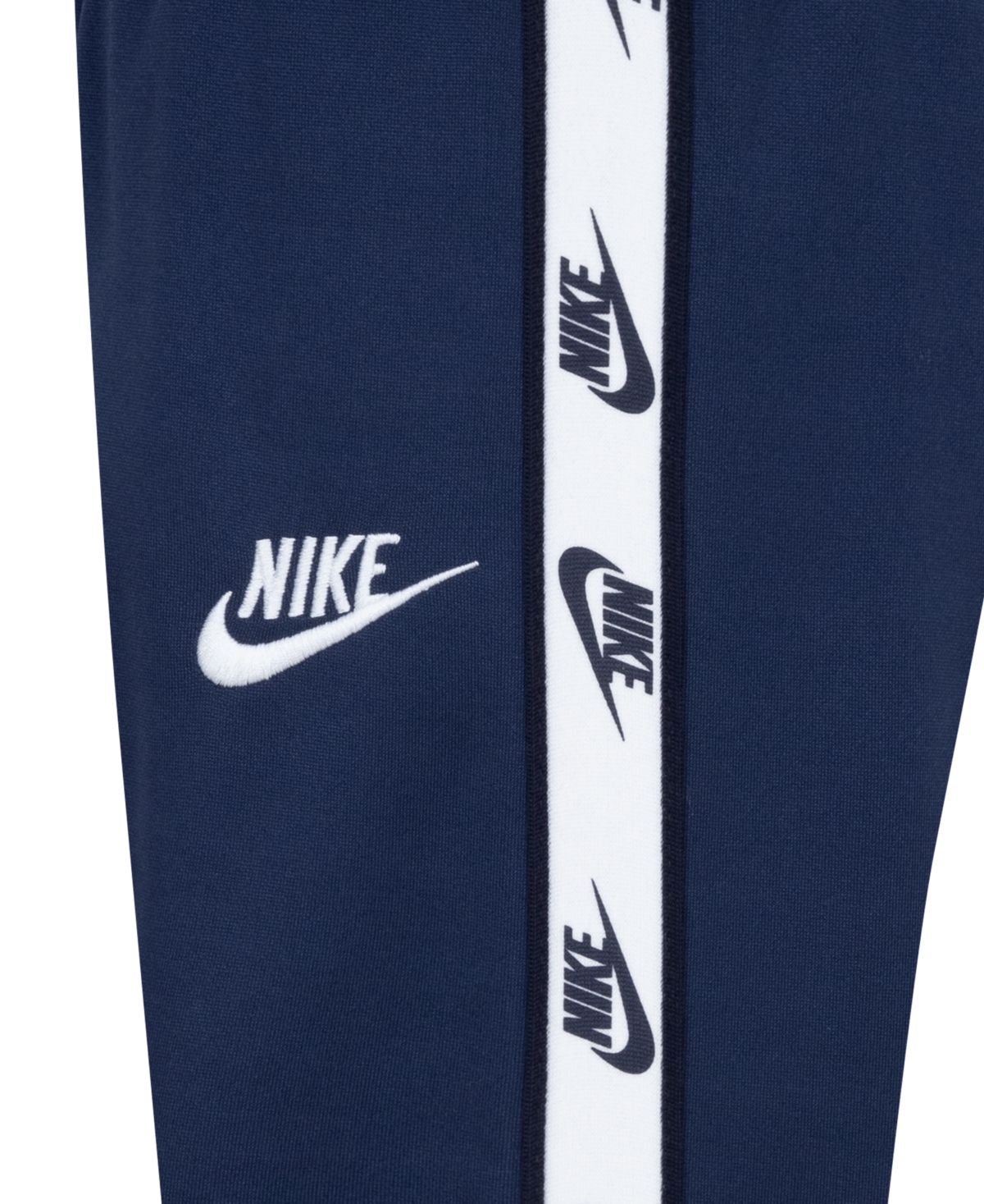 Nike Little Boys Dri-fit Full-zip With Logo Taping Trim Jacket & Pants, 2-piece Set In Midnight Navy