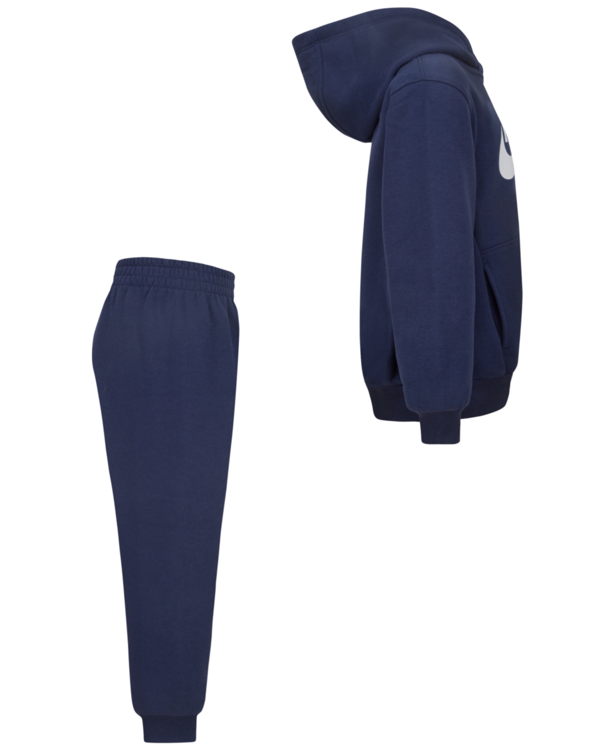 Nike Little Boys Club Fleece 2-pc. Logo Hoodie & Sweatpants Set In Midnight Navy