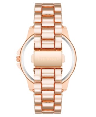 Women's Modern Rose Gold-Tone Alloy Metal Bracelet Watch, 38mm