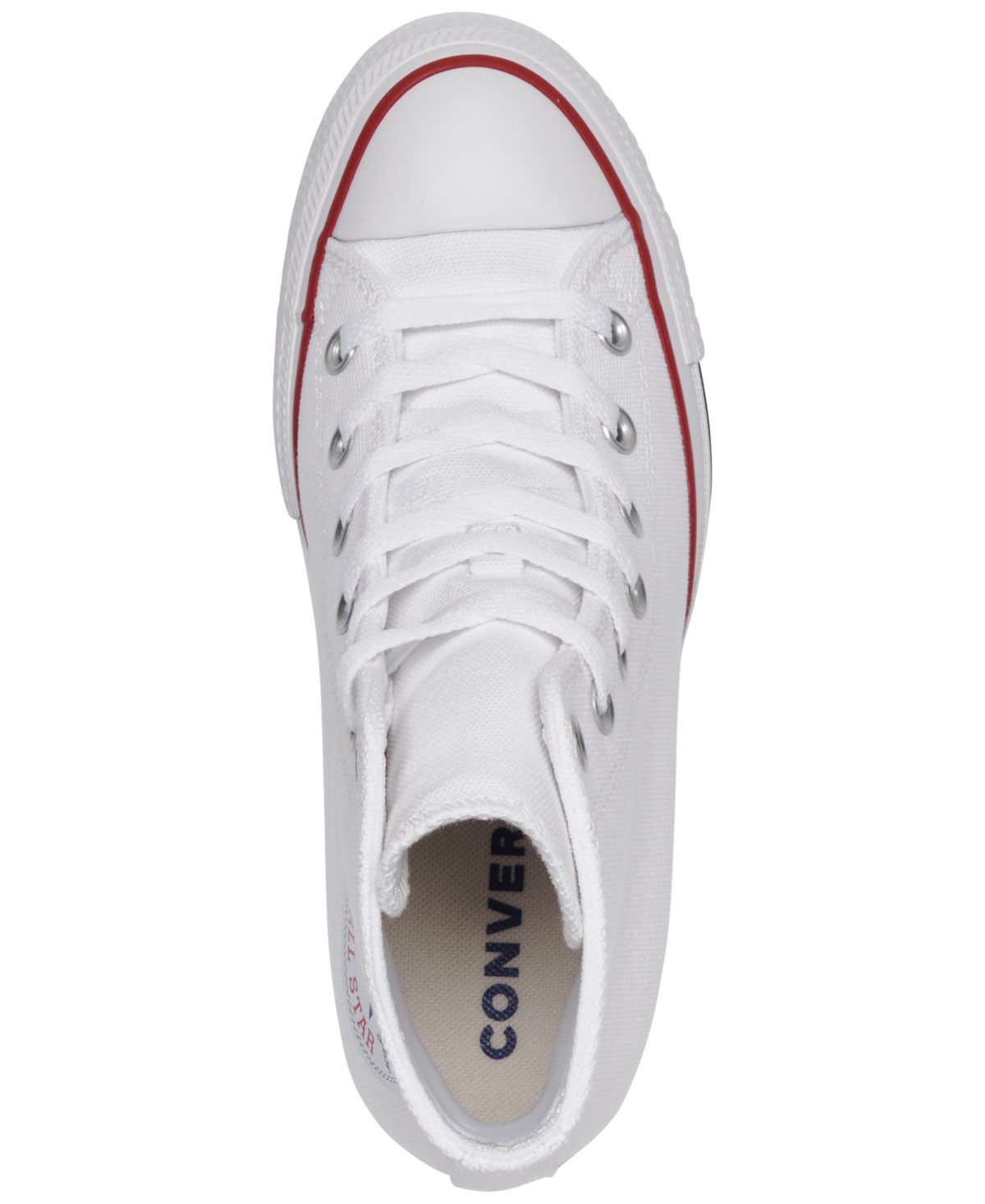 Converse Women's Chuck Taylor All Star Wedge Platform Casual Sneakers From Finish Line In White,red,navy