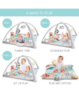 7 in 1 Baby Play Gym and Tummy Time Mat, Safari 123