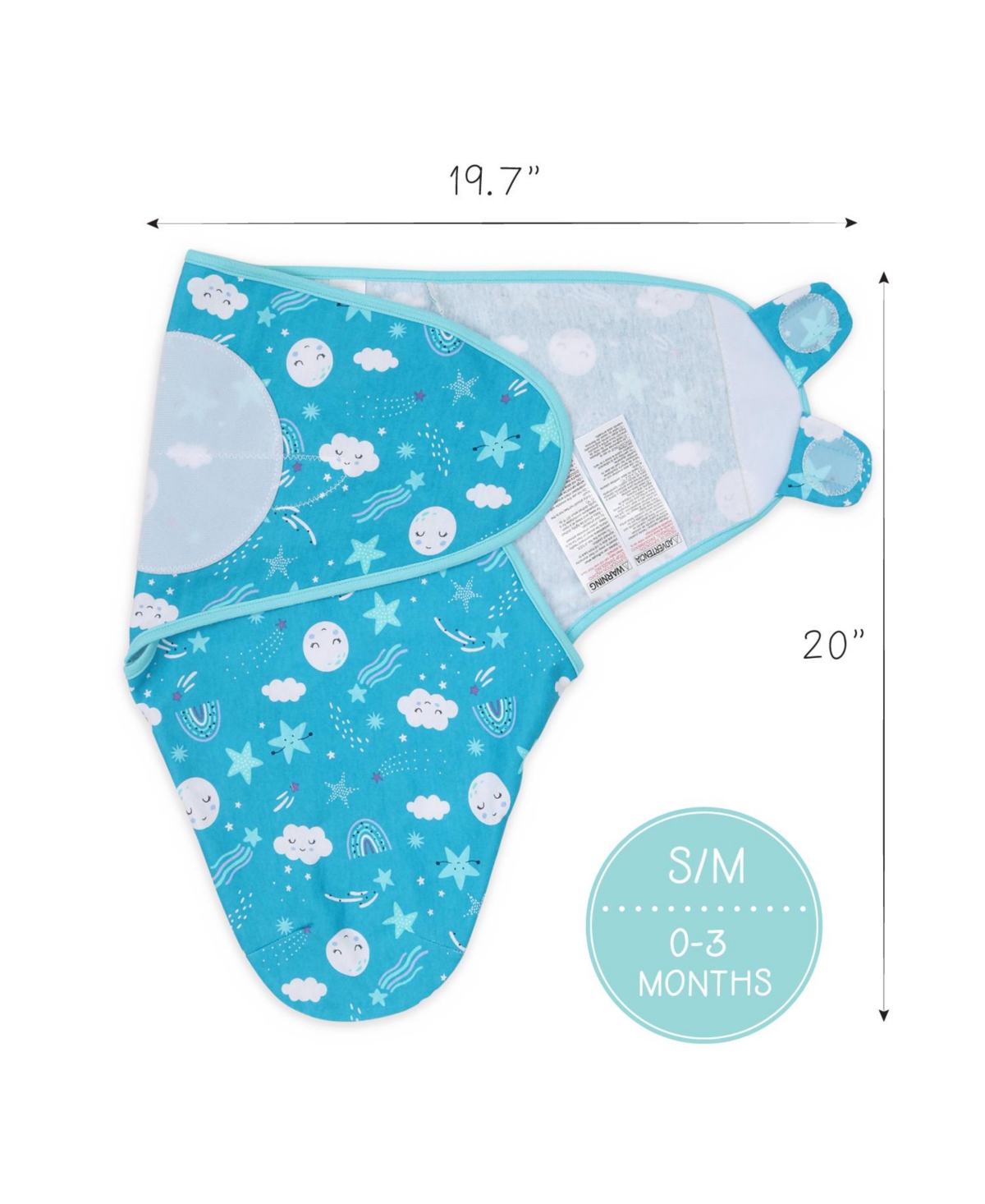 The Peanutshell Baby Girls Newborn Swaddles Girls, 3 Pack Set, Twinkle - Assorted Pre-pack