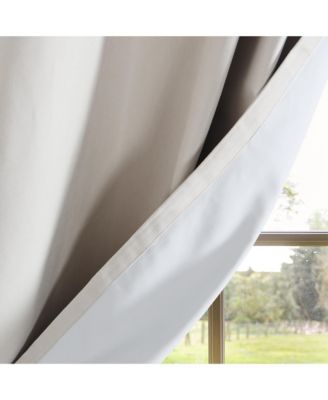 Soft Cotton Feel Twill Polyester Blackout Grommet Pair (2 panels), 52"×96"