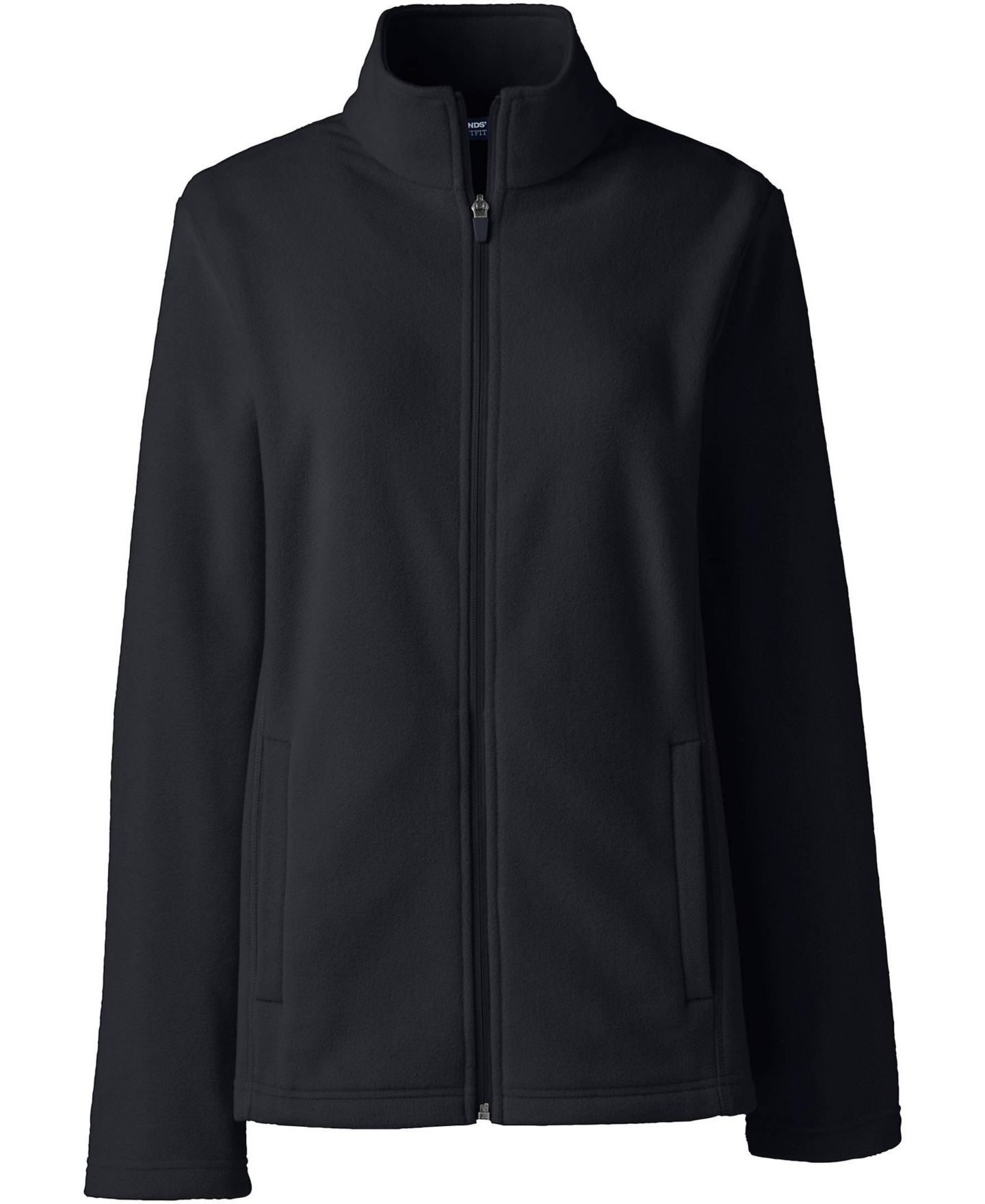 Женская куртка Lands' End Plus Size Thermacheck 100 Fleece, цвет: Чёрный — фото 3