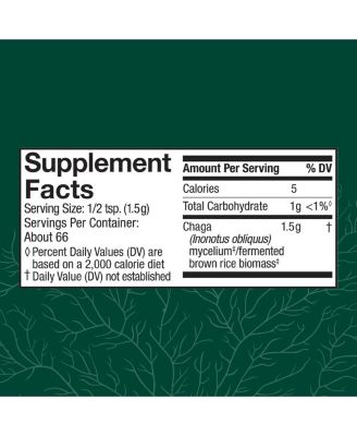 Chaga Powder - Immune System Support Supplement - Chaga Mushroom Powder for Antioxidant Activity Support - Dietary Mushroom Supplement - 3.5 oz (66 Servings)