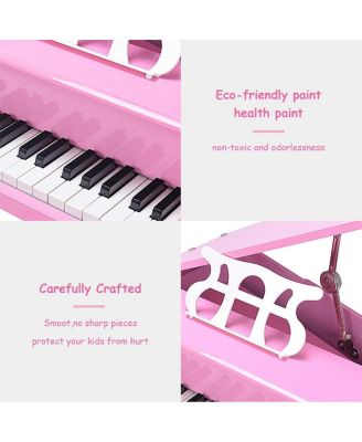 Musical Instrument Toy 30-Key Children Mini Grand Piano with Bench